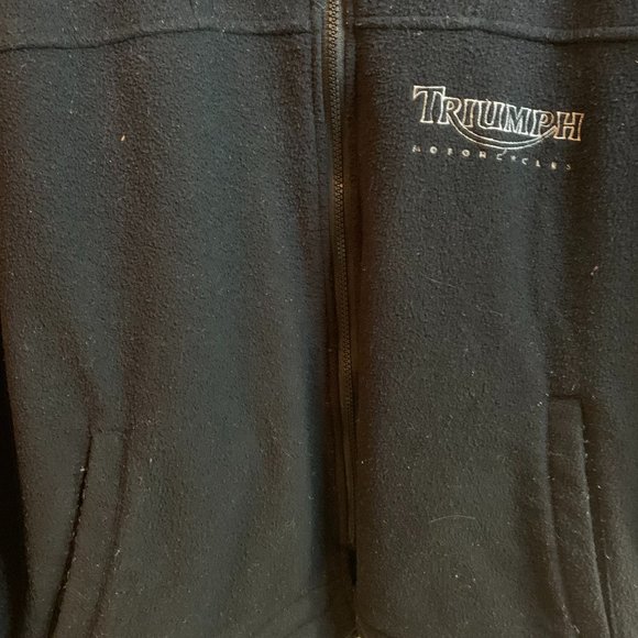 Vintage Triumph Motorcycles Fleece Jacket. Size Large - Picture 3 of 5